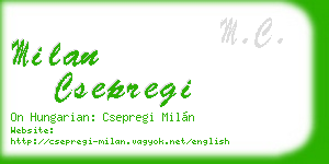 milan csepregi business card
